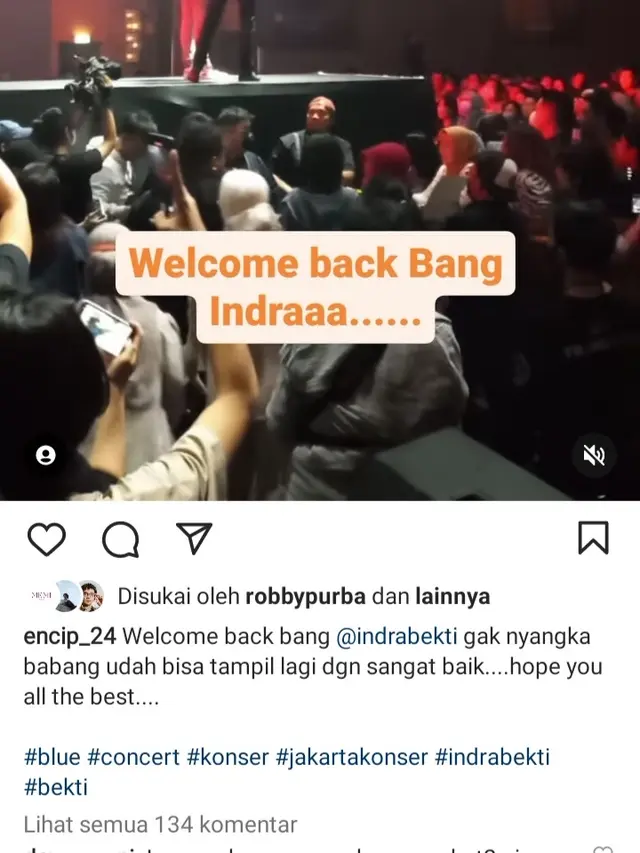 Comeback Indra Bekti jadi host konser boyband asal Inggris, Blue di Jakarta (Foto: Instagram encip_24)