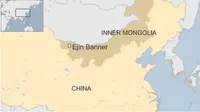 Peta lokasi penyerangan di Mongolia. (BBC)