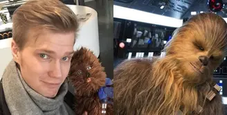 Siapa sangka kalau pemeran Chewbacca di franchise film Star Wars, Han Solo, menyembunyikan ketampanannya lewat makhluk berbulu legendaris itu? (Movie Pilot)