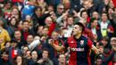 Giovanni Simeone, putra pelatih Atletico Madrid, Diego Simeone, mencetak dua gol untuk membawa Genoa menang 3-1 atas Juventus, pada laga pekan ke-13 Serie A, di Stadion Luigi Ferraris, Minggu (27/11/2016). (Reuters/Alessandro Garofalo)
