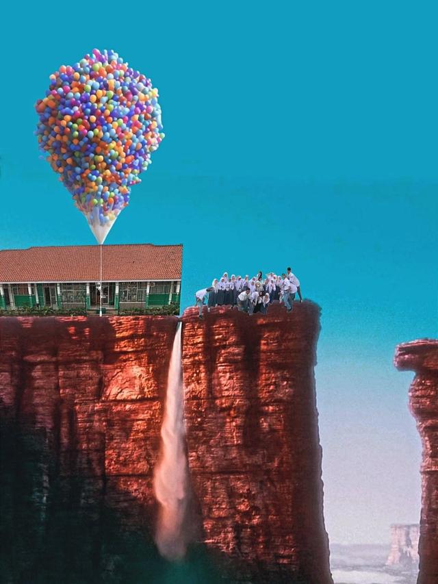 6 Editan Foto Anak SMA Liburan Ini Kocak,