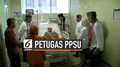 Gubernur Anies Baswedan menjenguk Sellha petugas PPSU cantik yang viral di Sosmed. Sellha mengalami kecelakaan ditabrak pengendara motor saat bertugas membersihkan jalan di kawasan Kelapa Gading.