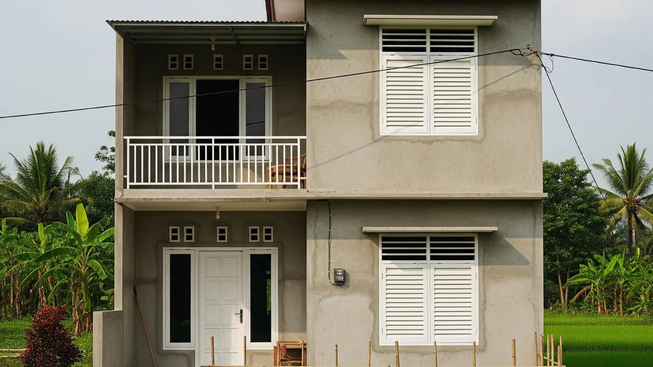 9 Inspirasi Gambar Rumah Sederhana Ukuran 6x9 di Kampung 2 Lantai