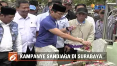 Ziarah ke makam musisi legendaris Gombloh, Sandiaga Uno menilai beliau pejuang ekonomi kreatif.