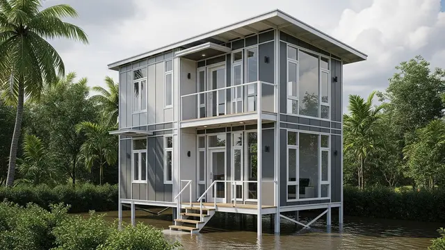 Desain Rumah Kecil 2 Lantai Anti Banjir