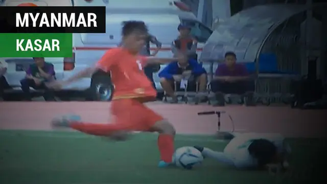 VIDEO: Bek Myanmar Tendang Bola ke Punggung Pemain Timnas U-19 Ini