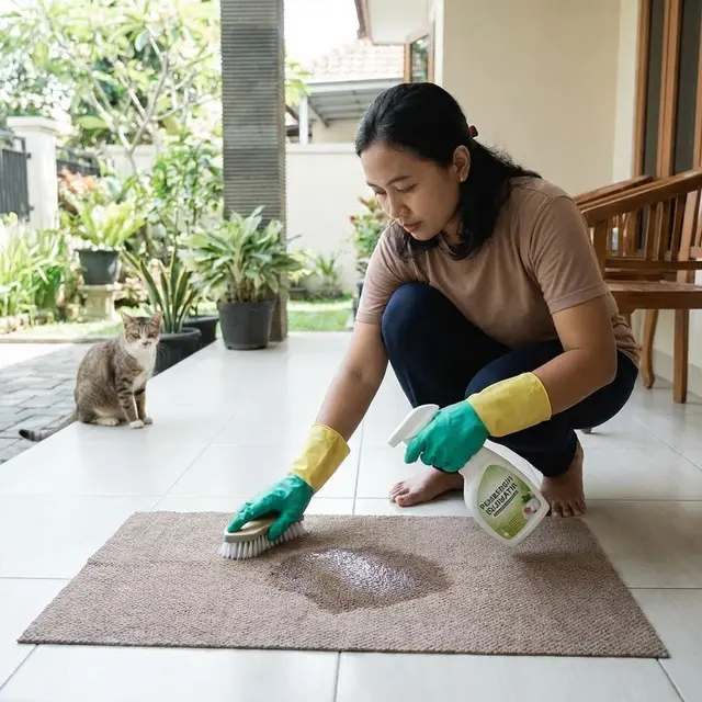 Cara Agar Keset Tidak Dikencingi Kucing