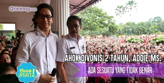 Addie MS tanggapi vonis Ahok dua tahun penjara.