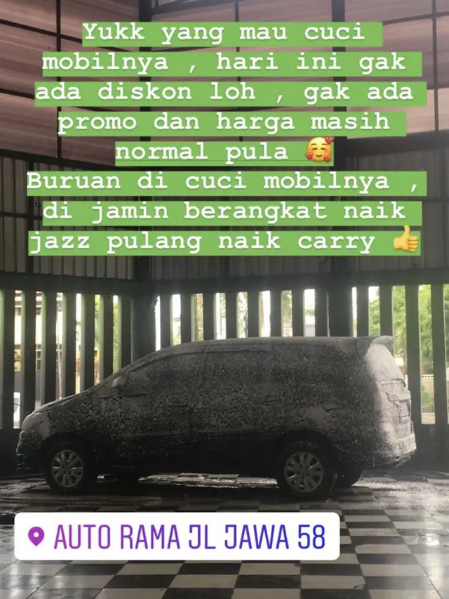 Promo Kocak ala Tukang Cuci Mobil Ini Bikir Mikir Keras