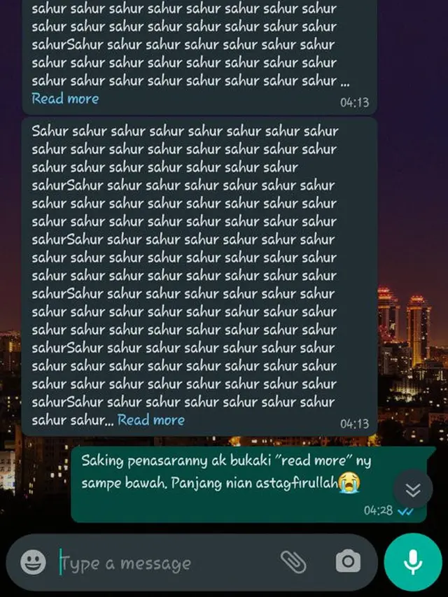 6 Chat Absurd Bangunin Sahur Ini Bikin Elus Dada