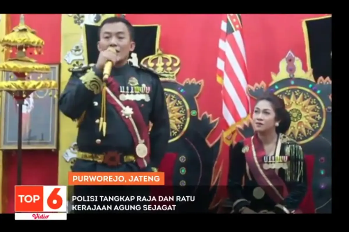 Raja & Ratu Kerajaan Agung Sejagat Ditangkap Polisi Hingga Investasi Abal-Abal Libatkan Artis. sumberfoto: SCTV