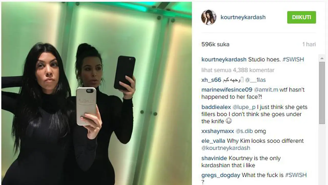Kourtney Kardashian dan Kim Kardashian