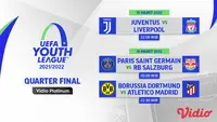 Link Live Streaming UEFA Youth League 2021/2022 di Vidio Babak Perempat Final Pekan Ini. (Sumber : dok. vidio.com)