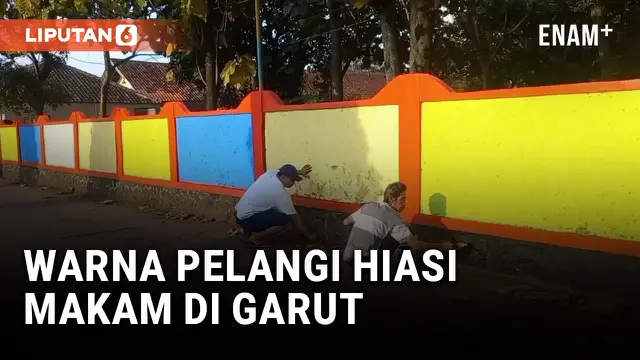 VIDEO: Viral! Sambut Ramadhan, Warga Garut Sulap Makam Jadi Berwarna
