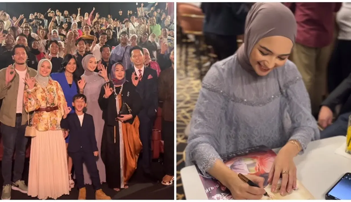 Melansir dari Instagram Titi Kamal, Air Mata di Ujung Sajadah juga akan tayang di Singapura pada 12 Oktober 2023. Sangat dinantikan, animo masyarakat yang sangat tinggi terlihat saat gala premiere dan momen saat Citra menandatangani poster. Hadiri gala premiere Air Mata di Ujung Sajadah, istri Rezky Aditya ini tak hanya berjumpa dengan fans, namun juga akhirnya bertemu dengan lawan mainnya dulu. (Liputan6.com/IG/@citraciki)