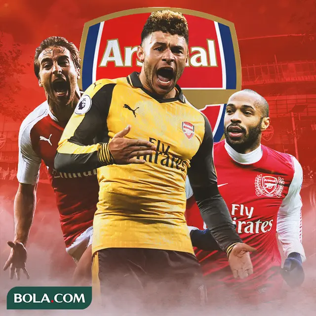 Arsenal - Mathieu Flamini, Alex Oxlade-Chamberlain, Thierry Henry