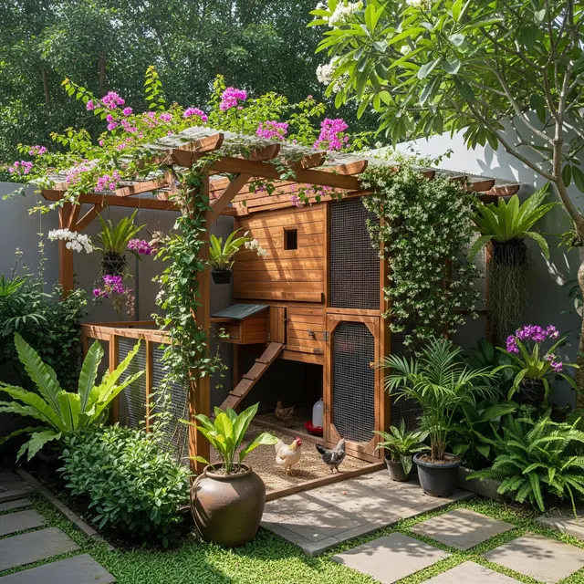 9 Desain Kandang Ayam Estetik Menyatu dengan Taman Rumah, Harmoni Fungsional dan Keindahan