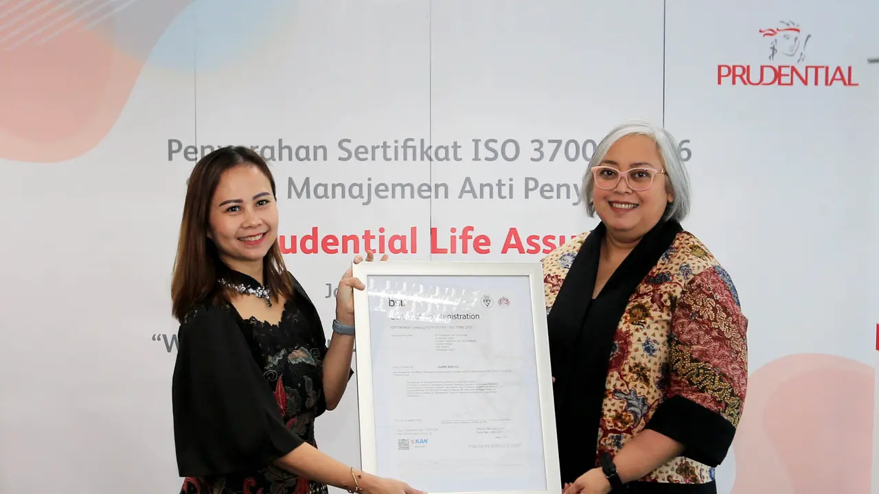 Prudential Indonesia mendapatkan sertifikasi ISO 37001:2016. (Liputan6.com/ ist)
