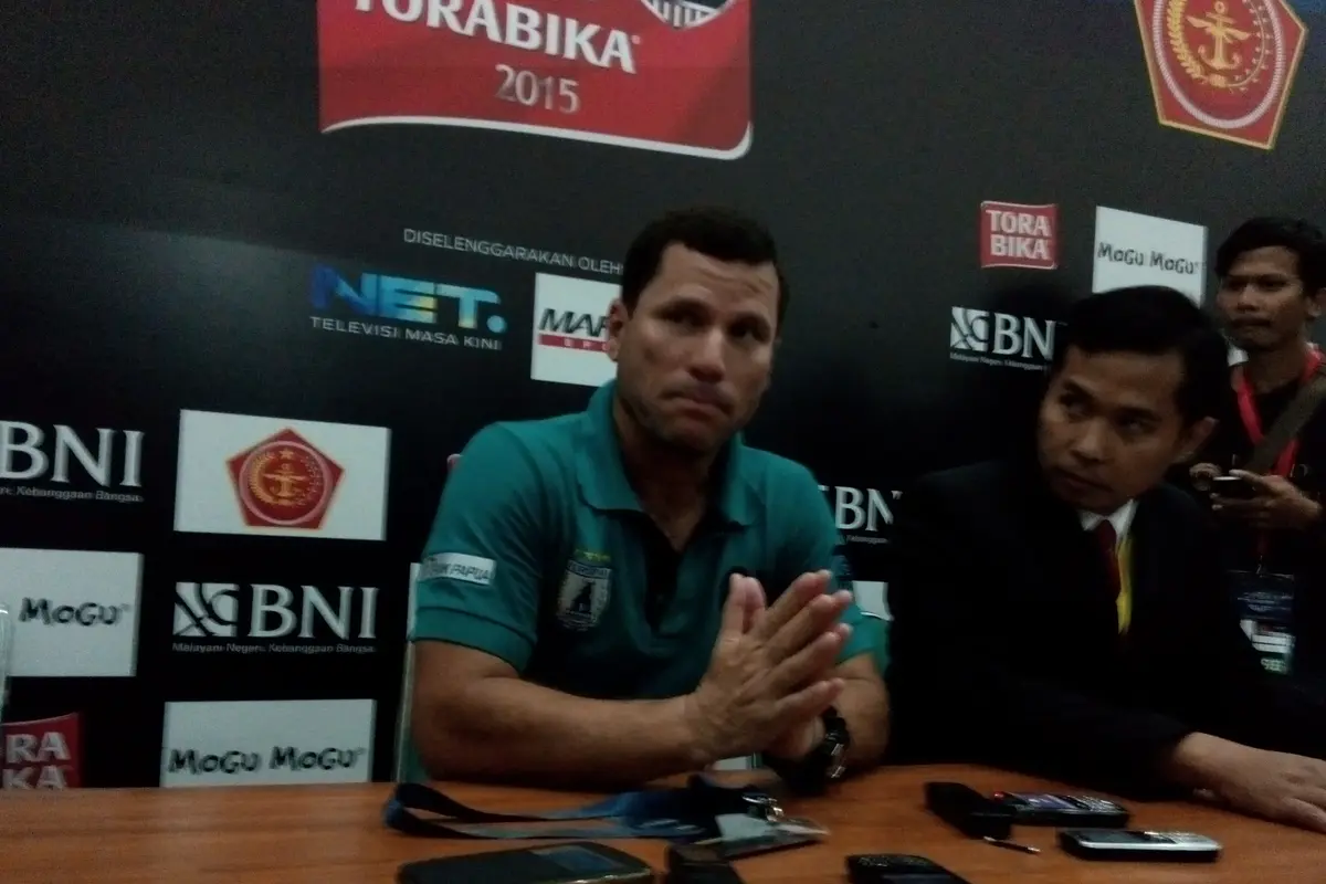 Jumpa Pers Pelatih Persipura Osvaldo Lessa (Liputan6.com/Fathi Mahmud)