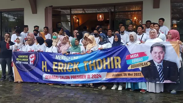 Deklarasi dukungan Relawan Erick Tohir  di Jember untuk maju sebagai calon presiden dalam Pilpres 2024. (Istimewa)
