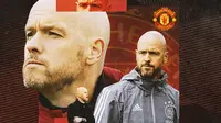 Ilustrasi - Erik ten Hag nuansa Manchester United (Bola.com/Lamya DInata/Adreanus Titus)