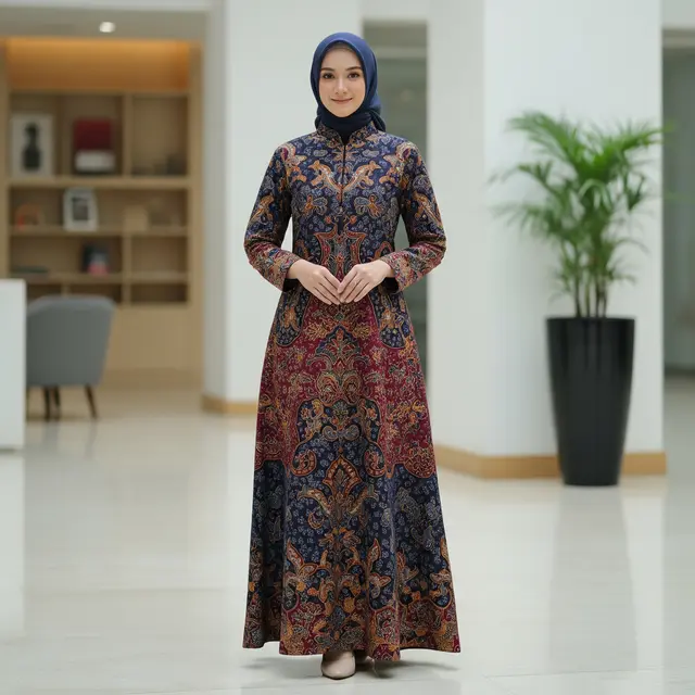 9 Model Gamis Batik untuk Organisasi Wanita, Tampil Anggun dan Profesional