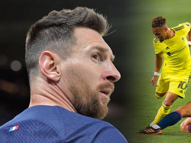 Pemain Nashville SC, Hany Mukhtar menjadi pencetak gol terbanyak di MLS Amerika Serikat musim 2023. Ia berhasil mencatatkan 13 gol dalam 19 penampilannya di liga. Namun, apakah pemain berkebangsaan Jerman tersebut akan tetap berada di puncak setelah kedatangan Lionel Messi? Seperti diketahui, Messi baru saja bergabung dengan Inter Miami. La Pulga tercatat berhasil melesatkan 21 gol dan 20 assist dalam 41 penampilannya di klub sebelumnya, PSG pada musim 2022/2023. (Foto kolase: AFP/Alian Jocard dan Brett Carlson)