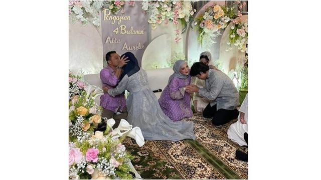 10 Momen Pengajian 4 Bulan Kehamilan Aurel Hermansyah, Penuh Haru Bahagia