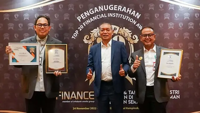 Bank DKI Raih Tiga Penghargaan Top 20 Financial Institution Award 2022