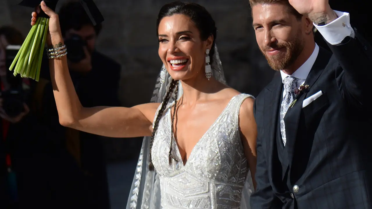 Momen Kebahagian Sergio Ramos dan Pilar Rubio di Hari Pernikahan