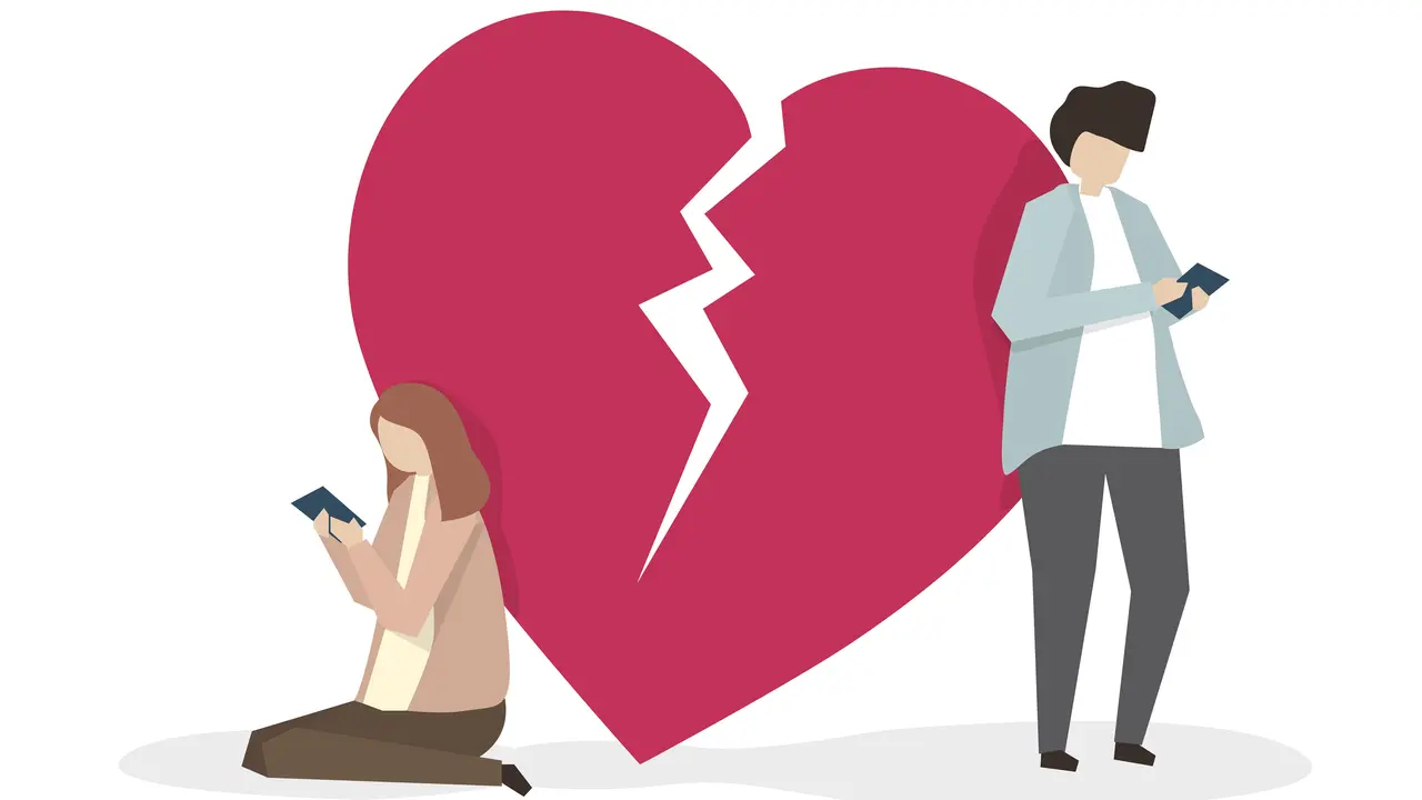Ilustrasi putus cinta, patah hati