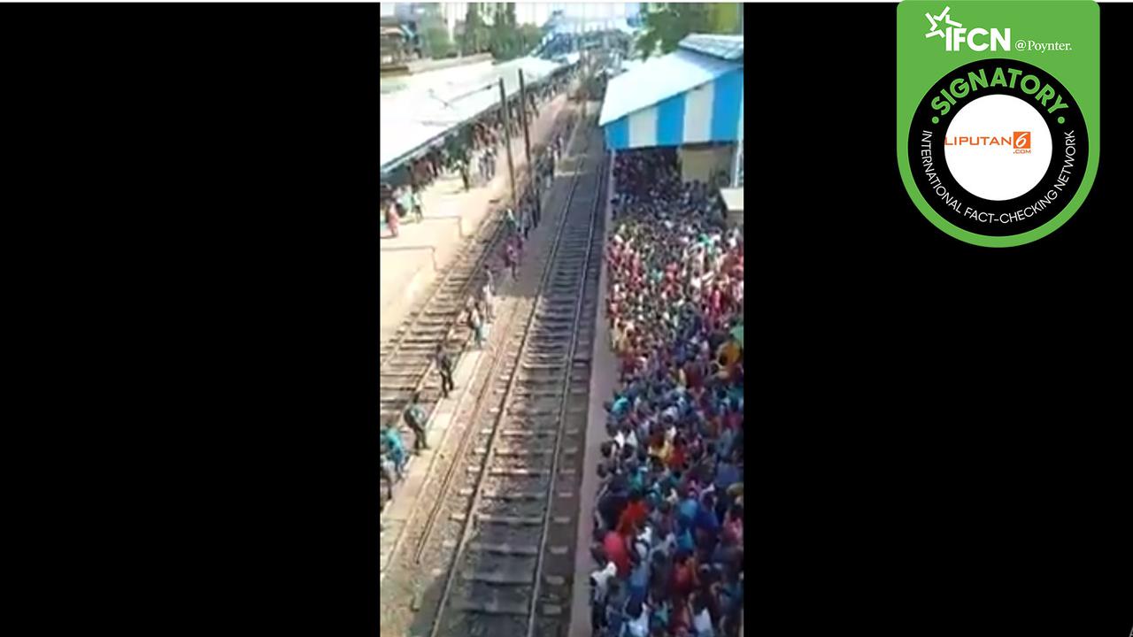 Hoaks keramaian di stasiun kereta India saat pandemi covid-19