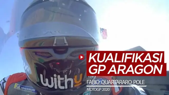 VIDEO Hasil Kualifikasi MotoGP Aragon 2020: Fabio Quartararo Pole, Maverick Vinales Kedua