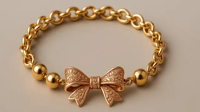 7 Model Gelang Rantai Kombinasi Bola Emas dengan Pita 2025, Kekinian dan Mudah Dijual