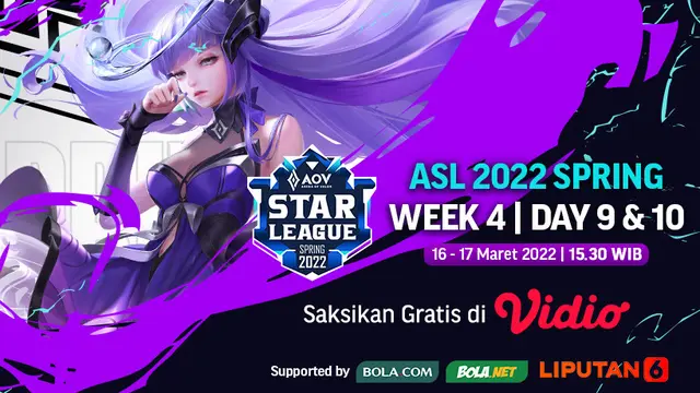 Link Live Streaming AOV Spring Series 2022 di Vidio Pekan Keempat, 16&17 Maret 2022