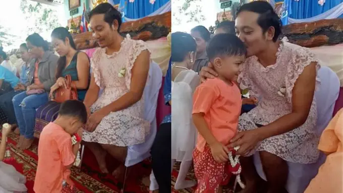 [Bintang] Mengenakan Dress, Pria Ini Datang ke Acara Hari Ibu di Sekolah Anaknya, Ceritanya Bikin Haru