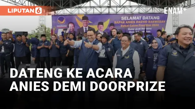 VIDEO: Demi Dapat Doorprize, Pria Ini Datangi Acara Anies Baswedan