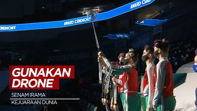 Berita Video Unik, Drone Dipakai untuk Penyerahan Medali Kejuaraan Dunia Senam Irama di Baku