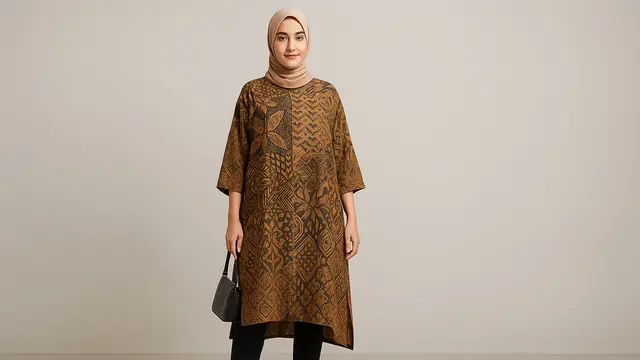 7 Model Tunik Batik Belah Samping Kanan Kiri, Anggun dan Nyaman untuk Segala Aktivitas