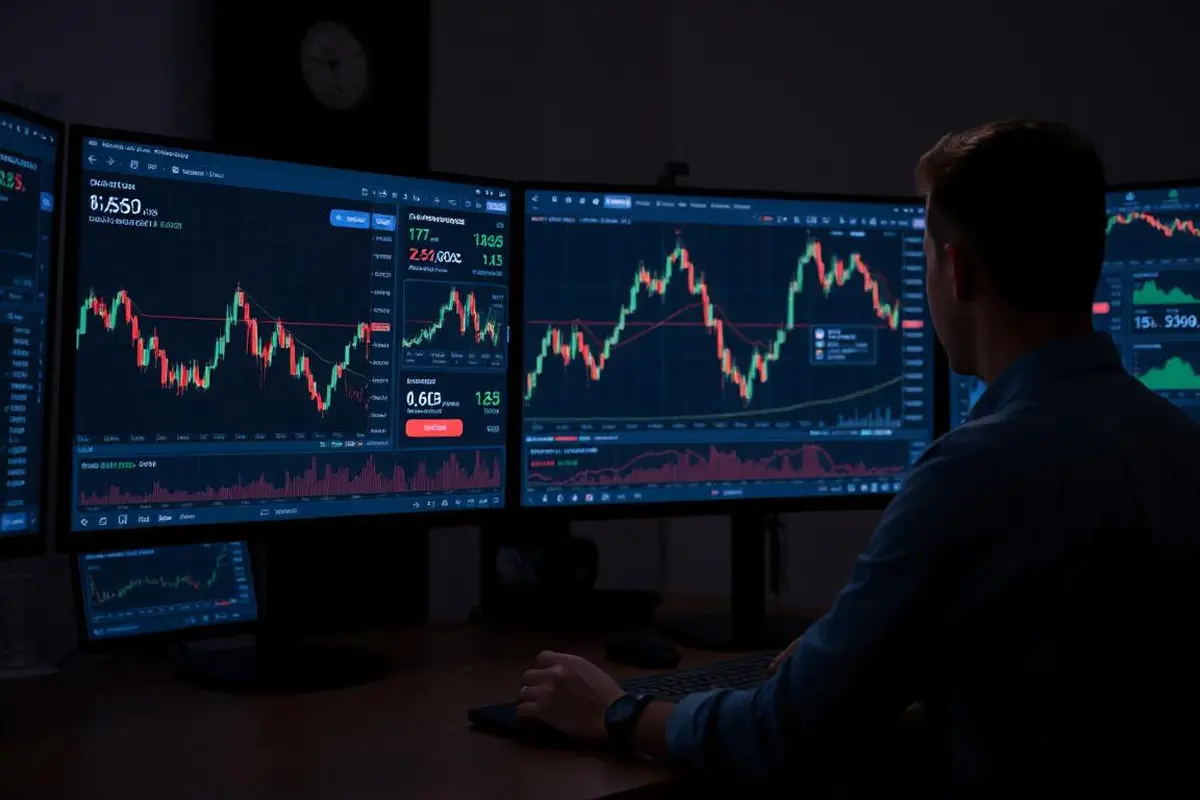 Ilustrasi harga kripto. (Foto by AI)