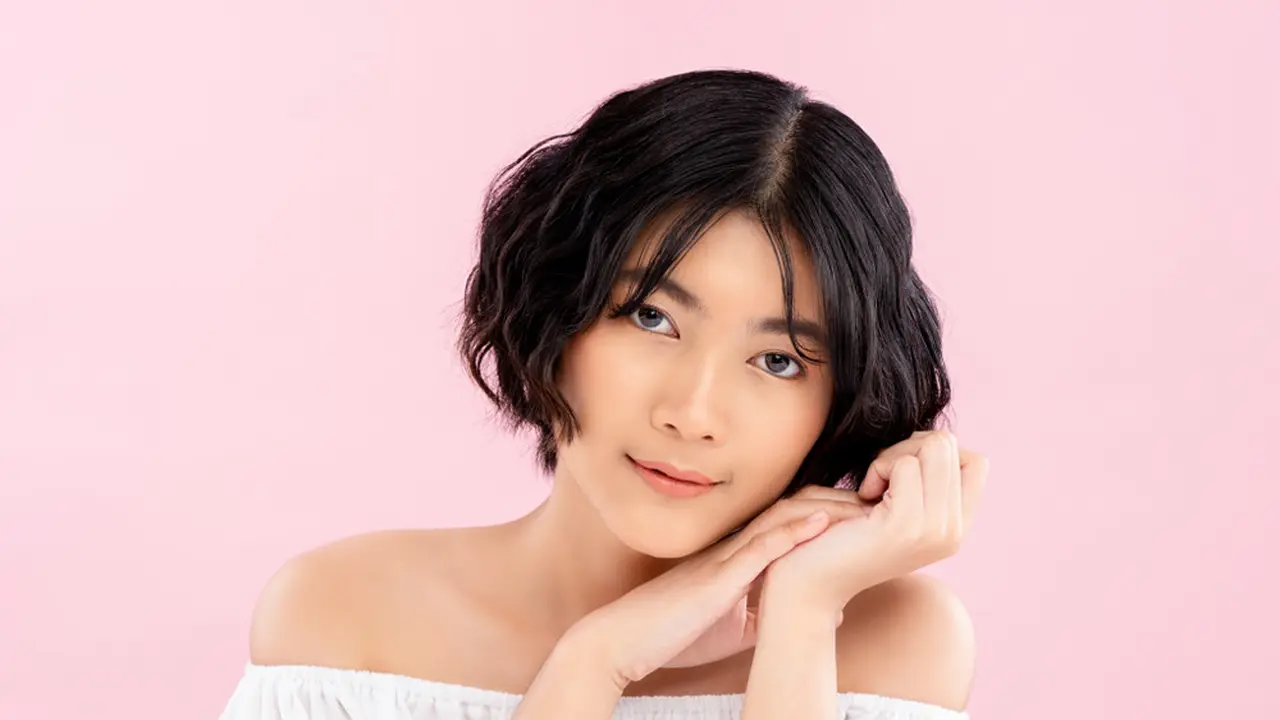 ilustrasi rambut berombak wavy hair