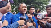 Menteri Perdagangan Zulkifli Hasan&nbsp;saat ditemui di Pintu Air Banjir Kanal Timur (BKT) Malaka Sari, Jakarta Timur, Minggu (29/1/2023) (dok: Arief)