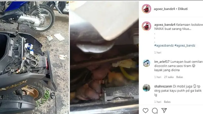 Yamaha NMax Ini Malah Jadi Sarang Tikus (Instagram)