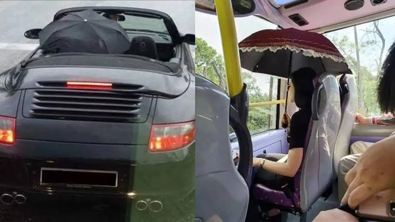 5 Potret Nyeleneh Orang Pakai Payung Tapi Salah Tempat Ini Bikin Mikir