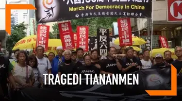 30 tahun sejak terjadinya insiden berdarah di lapangan Tiananmen diperingati ribuan warga Hong Kong. Mereka gelar aksi unjuk rasa, berbondong-bondong  penuhi jalanan pusat kota Hong Kong hari Minggu (27/5).