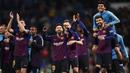 1. Barcelona memiliki rating bintang lima dengan overall rating 86. (AFP/Oscar Del Pozo)