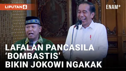 VIDEO: Kocak! Presiden Jokowi Tertawa Dengar Pria Sidoarjo Teriak-teriak Lafalkan Pancasila
