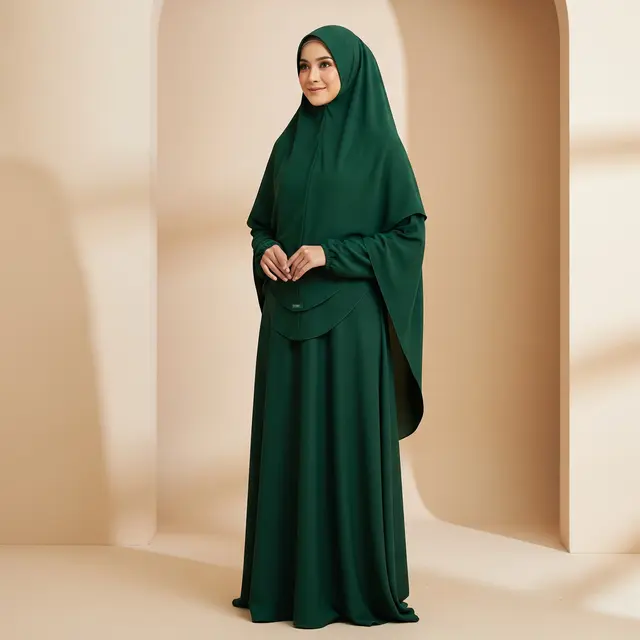 9 Model Gamis Abaya Syar'i Polos yang Mewah, Tampil Anggun dan Berkelas