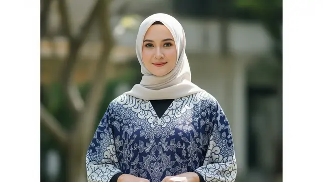 Gamis Batik Syar'i Desain Longgar