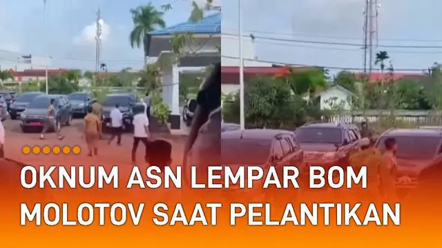 Seorang oknum ASN melempar bom molotov viral di media sosial. Kejadian itu terjadi di Pendopo Bupati Ketapang, Kalimantan Barat.